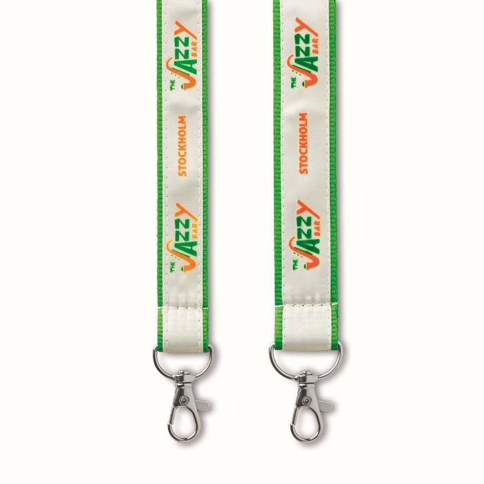 Lanyard en cinta de satén y poliéster personalizado